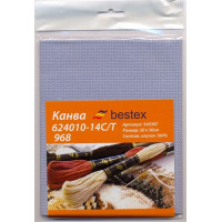 Bestex 00000067644 Канва "Bestex" 624010-14C/T 968, 50*50 см, цвет серый 