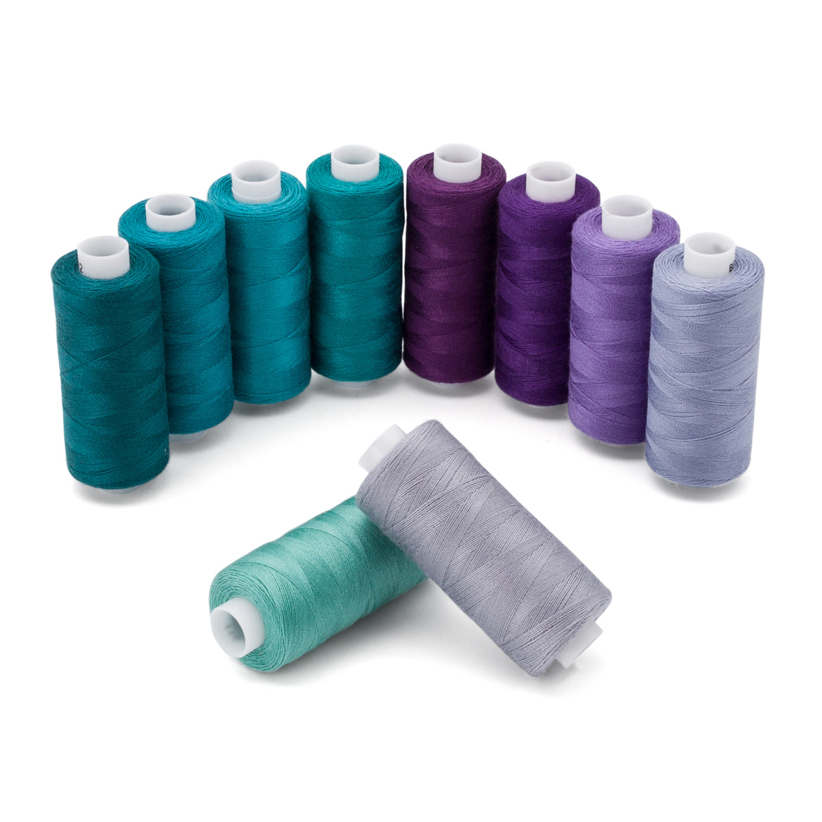 Набор ниток 40/2 400ярд.., Бирюзово-фиолетовый микс, 10 шт/набор, Bestex Набор ниток 40/2 400ярд.., Бирюзово-фиолетовый микс, 10 шт/набор, Bestex