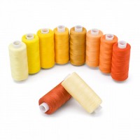 Bestex  Набор ниток 40/2 400ярд.., Желто-оранжевый микс, 10 шт/набор, Bestex 