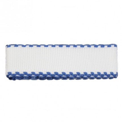 Канва ленточная "Bestex" 7707138, 100% хлопок, 1,5м х 3,5 см, цвет белый/синий (арт. 7707138)