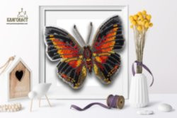 Набор для вышивания 3-D бабочка. Charaxes Zingha 13,5 х11,5см (арт. Б-026)