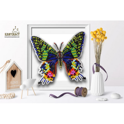 Набор для вышивания 3-D бабочка. Chrysiridia Madagascarensis 13,5 х12 см (арт. Б-100)