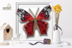 Набор для вышивания 3-D бабочка. Hypanartia 14,5х12,5 см (арт. Б-104)
