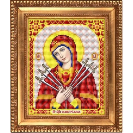 Рисунок на ткани И-5073 Пресвятая Богородица Семистрельная (арт. И-5073)