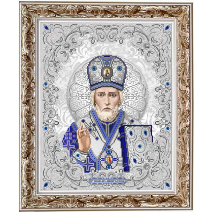 Рисунок на ткани ЖС-3003 Святой Николай в жемчуге (арт. ЖС-3003)