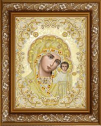 Рисунок на ткани ЖС-3004 Пресвятая Богородица Казанская в жемчуге (арт. ЖС-3004)