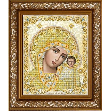 Рисунок на ткани ЖС-4004 Пресвятая Богородица Казанская в жемчуге (арт. ЖС-4004)