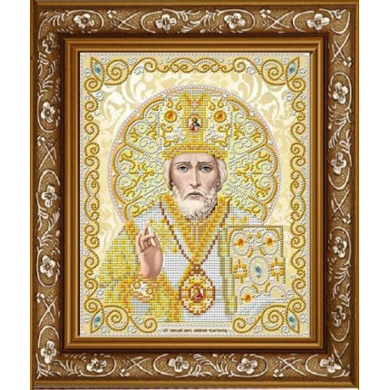 Рисунок на ткани ЖС-4006 Святой Николай в жемчуге (арт. ЖС-4006)