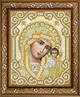 Рисунок на ткани ЖС-5004 Пресвятая Богородица Казанская в жемчуге (арт. ЖС-5004)