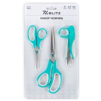 BLITZ BSN-01 Ножницы BLITZ BSN-01 для шитья и рукоделия набор в блистере 3 предмета 