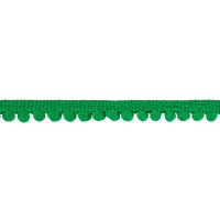 Тесьма с помпонами FBL-04 10 мм 1 метр Цвет 035 зеленый