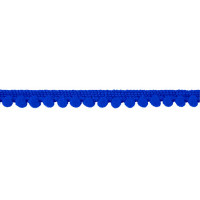 Тесьма с помпонами FBL-04 10 мм 1 метр Цвет 040 синий