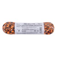 BLITZ KMF-7 Шнур KMF-7 4 мм паракорд с сердечником 10 м ± 0.5 м №45 неон черный/оранжевый 