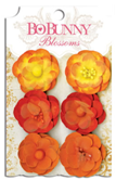 Bo Bunny 73 Бумажные цветы 11411473  "Harvest Orange Pansy" 
