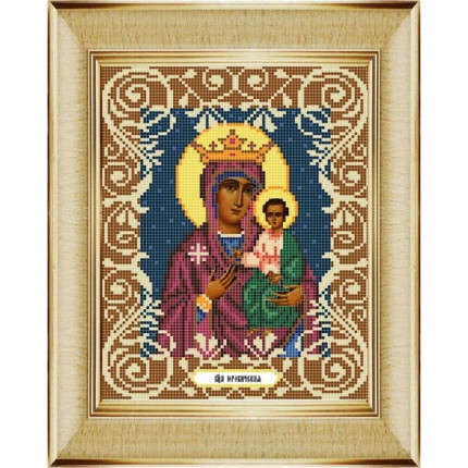 Рисунок на ткани «Божья коровка» 0045 "Богородица Юровичская" 20х25 см , (арт. 0045БК)
