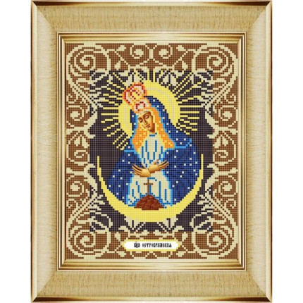 Рисунок на ткани «Божья коровка» 0046 "Богородица Остробрамская" 20х25 см , (арт. 0046БК)