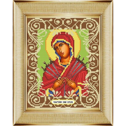 Рисунок на ткани «Божья коровка» 0048 "Богородица Умягчение злых сердец" 20х25 см , (арт. 0048БК)