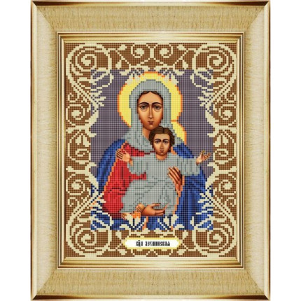 Рисунок на ткани «Божья коровка» 0052 "Богородица Леушинская" 20х25 см , (арт. 0052)