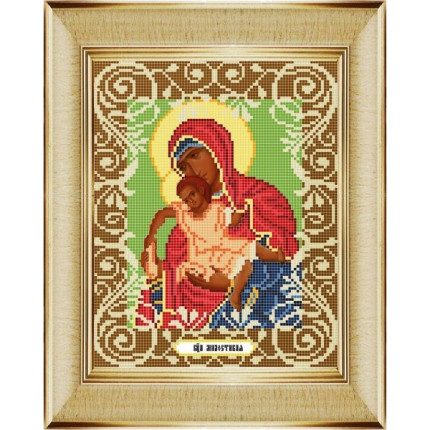 Рисунок на ткани «Божья коровка» 0053 "Богородица Милостивая" 20х25 см , (арт. 0053БК)