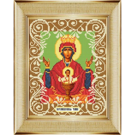 Рисунок на ткани «Божья коровка» 0058 "Богородица Неупиваемая Чаша" 20х25 см , (арт. 0058БК)