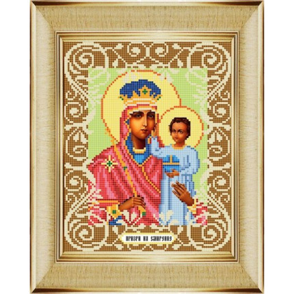 Рисунок на ткани «Божья коровка» 0067 "Богородица Призри на смирение" 20х25 см , (арт. 0067БК)
