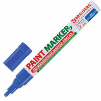 Brauberg 150873 Маркер-краска лаковый (paint marker) 4 мм, СИНИЙ, БЕЗ КСИЛОЛА (без запаха), алюминий, BRAUBERG PROFESSIONAL, 150873 