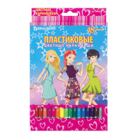 Brauberg 180580 Карандаши цветные BRAUBERG "Pretty Girls", 18 цветов, пластиковые, заточенные, картонная упаковка, 180580 