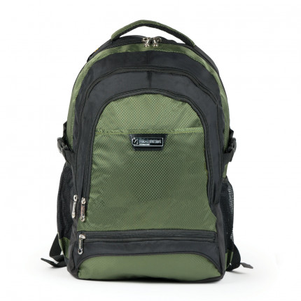Рюкзак для школы и офиса BRAUBERG "StreetRacer 1", 30 л, размер 48х34х18 см, ткань, черно-зеленый, 224449 (арт. 224449)