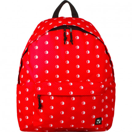 Рюкзак BRAUBERG универсальный, сити-формат, красный, "Яблоки", 23 литра, 43х34х15 см, 226412 (арт. 226412)