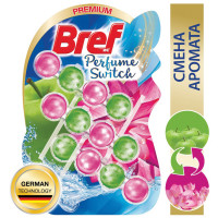 BREF 2336888 Блок туалетный подвесной твердый 3 шт. х 50 г BREF (Бреф) Perfume Switch, "Яблоня-лотос", 2336888 