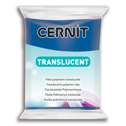 CE0920056 Пластика полимерная запекаемая 'Cernit 'TRANSLUCENT' прозрачный 56 гр. (275 прозрачный сапфир) (арт. 146285-00001)