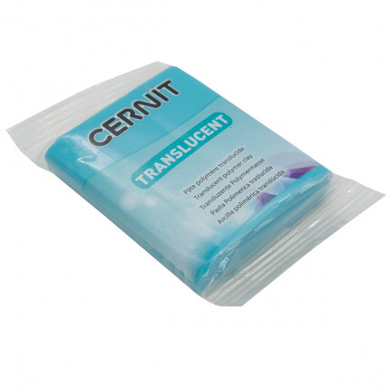 CE0920056 Пластика полимерная запекаемая 'Cernit 'TRANSLUCENT' прозрачный 56 гр. (280 ярко-бирюзовый) (арт. 146285-00007)