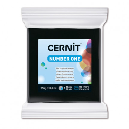 CE090025 Пластика полимерная запекаемая 'Cernit № 1' 250гр. (100 черный) (арт. 7717808-00002)