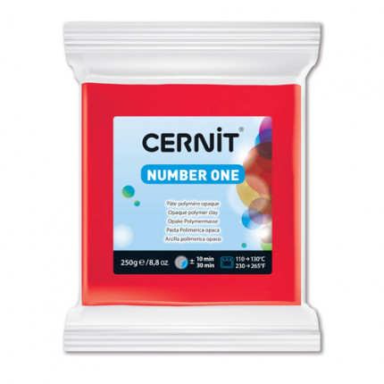 CE090025 Пластика полимерная запекаемая 'Cernit № 1' 250гр. (400 красный) (арт. 7717808-00005)