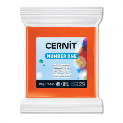 CE090025 Пластика полимерная запекаемая 'Cernit № 1' 250гр. (752 оранжевый) (арт. 7717808-00011)