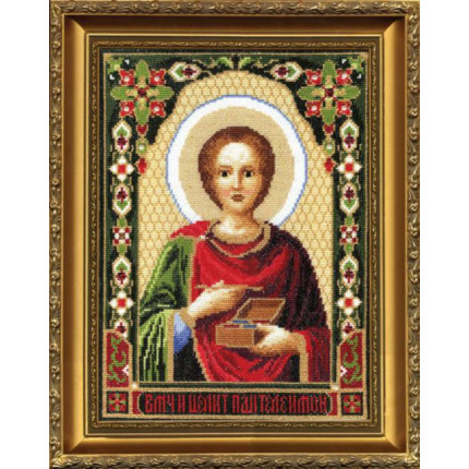 Набор для вышивания 336 Икона Великомученика Пантелеймона Чарiвна Мить Набор для вышивания «Чарівна Мить» 0336 Икона Пантелеймона