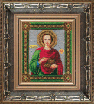 Набор для вышивания «Чарівна Мить» Б-1021 Икона Пантелеймона,17,6*21 см (арт. Б-1021)