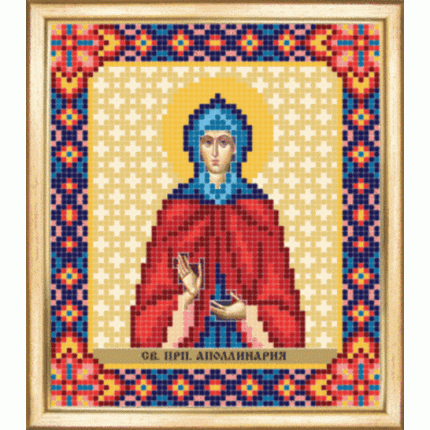Именная икона Святая Преподобная Аполлинария (арт. СБИ-093)