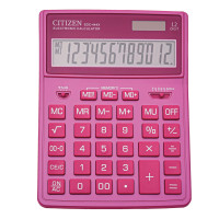 CITIZEN SDC-444PKE Калькулятор настольный CITIZEN SDC-444PKE (204х155 мм), 12 разрядов, двойное питание, РОЗОВЫЙ 