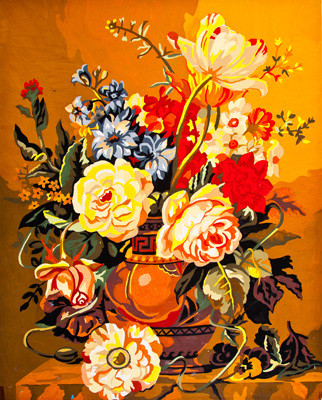 Схема для вышивания серия 11.000 Канва/ткань с рисунком "Collection D`Art" серия 11.000 60 см х 50 см 11518 Цветы в греческой вазе