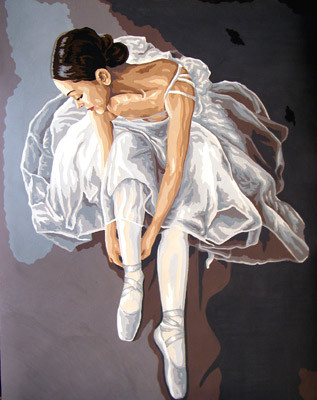 Схема для вышивания серия 11.000 Канва/ткань с рисунком "Collection D`Art" серия 11.000 60 см х 50 см 11569 Балерина