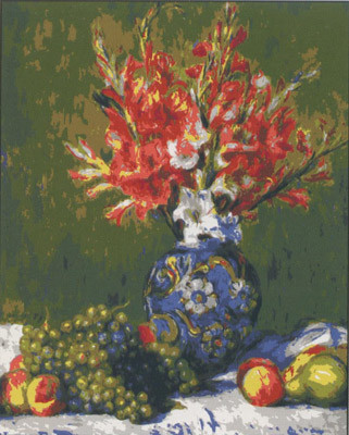 Схема для вышивания серия 11.000 Канва/ткань с рисунком "Collection D`Art" серия 11.000 60 см х 50 см 11860 Натюрморт с виноградом