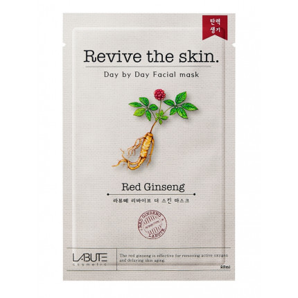Тканевая маска для лица с экстрактом красного женьшеня "Revive the skin" LABUTE CM112 (арт. CM112)