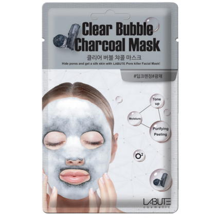 Пенящаяся (пузырьковая) угольная маска для лица «очищающая» LABUTE CM201 (арт. CM201)