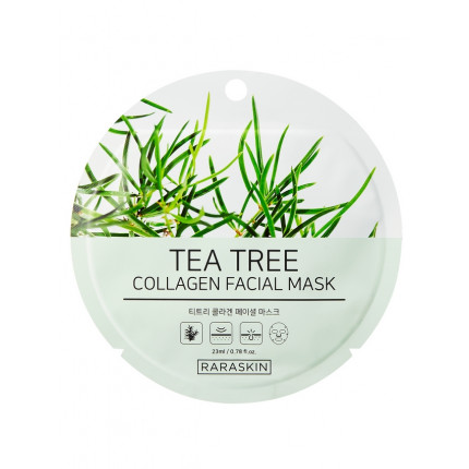 Коллагеновая тканевая маска для лица с экстрактом зеленого чая RARASKIN RAA002 (арт. RAA002(1))