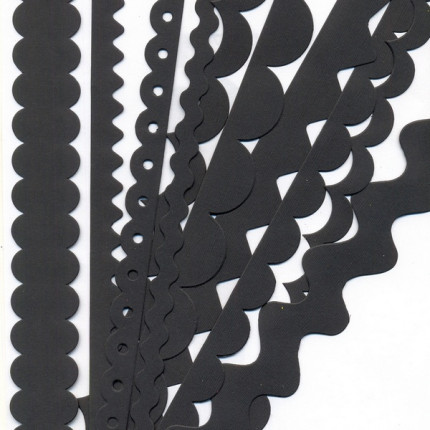 Набор бумажных ленточек, цвет - черный (арт. BZ302747)