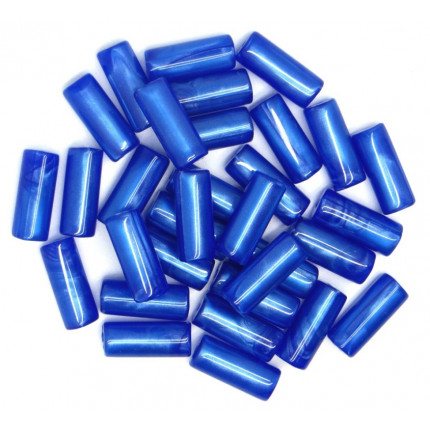 Бусы полимерные, синий (арт. 0404-3154 MH)