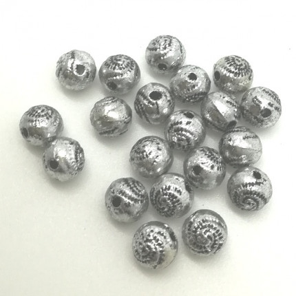 Бусы полимерные, античное серебро (арт. 0404-3584 MH)