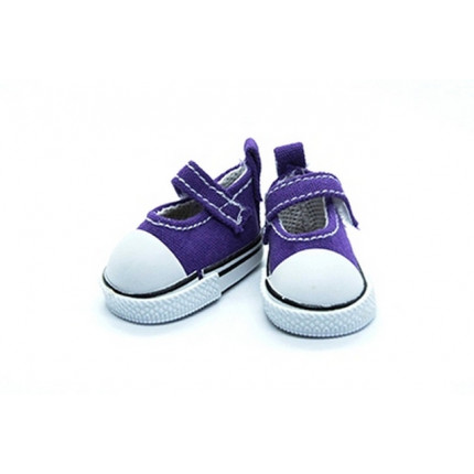 Кеды-туфли на 1-й липучке  для кукол, пара, цв.фиолет. (арт. 26996)