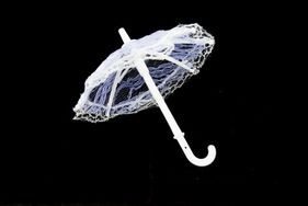 Зонтик пластмассовый маленький ,гипюр, сиреневый (арт. 22962)